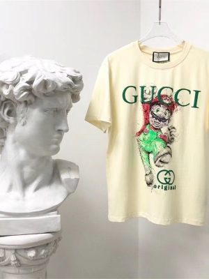 Replica Designer Gucci Women Men Mario Short-Sleeved T-Shirt