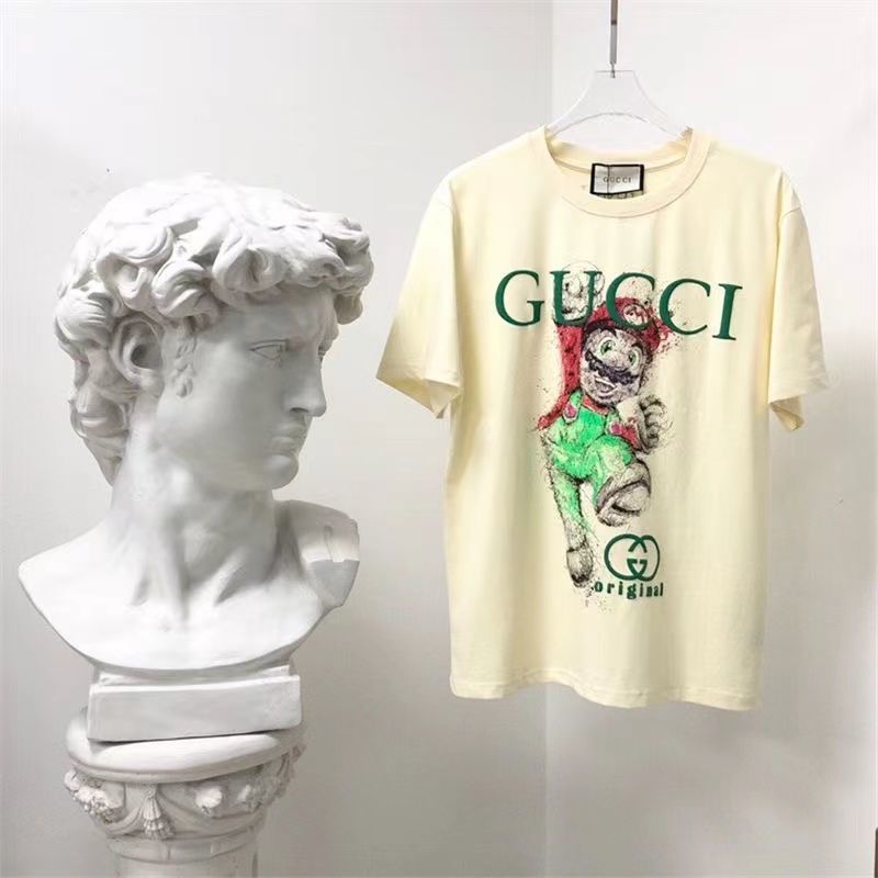 Replica Designer Gucci Women Men Mario Short-Sleeved T-Shirt