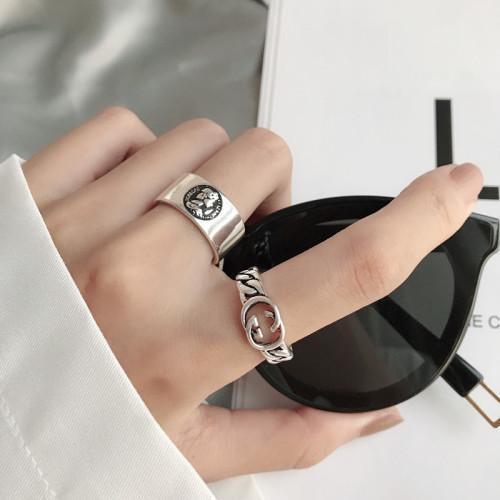Replica Designer Gucci Women Retro Opening Personality Simple Ring
