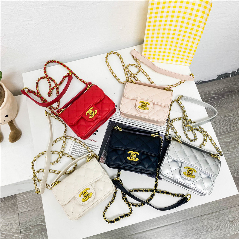 Replica Designer Handbag Lingge Embroidery Chain One-Shoulder Diagonal Small Satchel Mini Children'S Bag