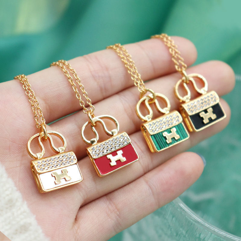 Replica Designer Hermes H Letter Bag Pattern Chain Necklace