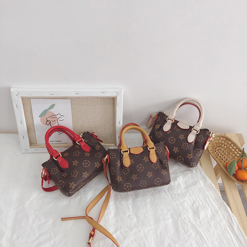 Replica Designer LV Children Contrast Print Crossbody Bag