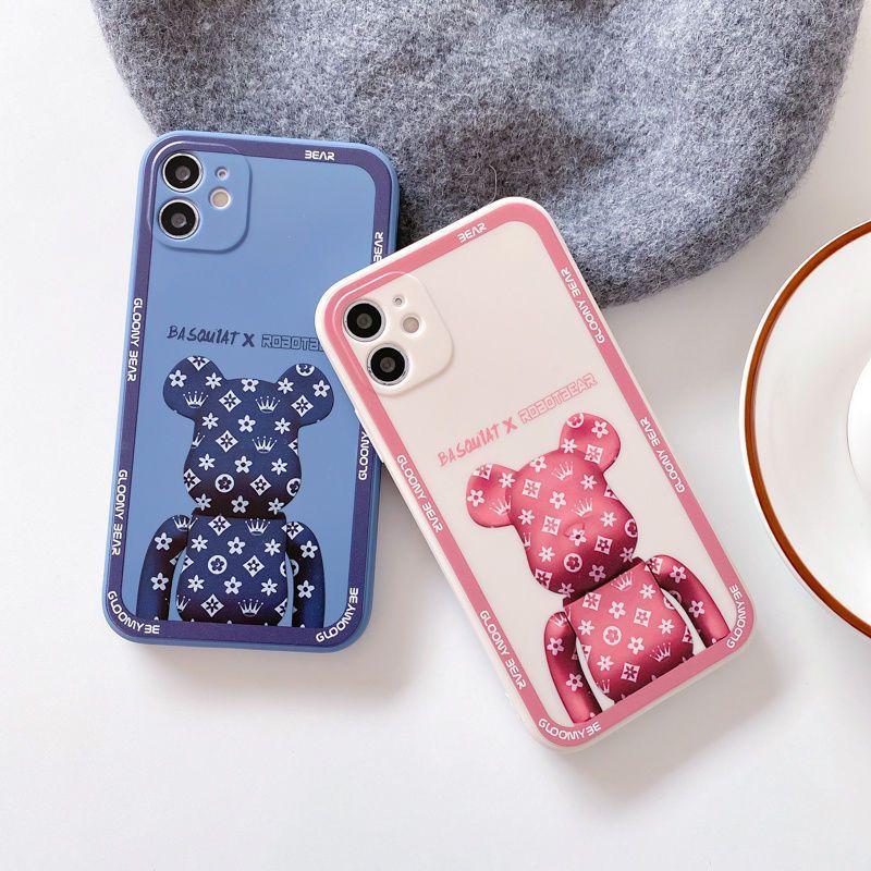 Replik Designer Louis Vuitton Mode gefrostet Cartoon Bär Druck Telefon Fall
