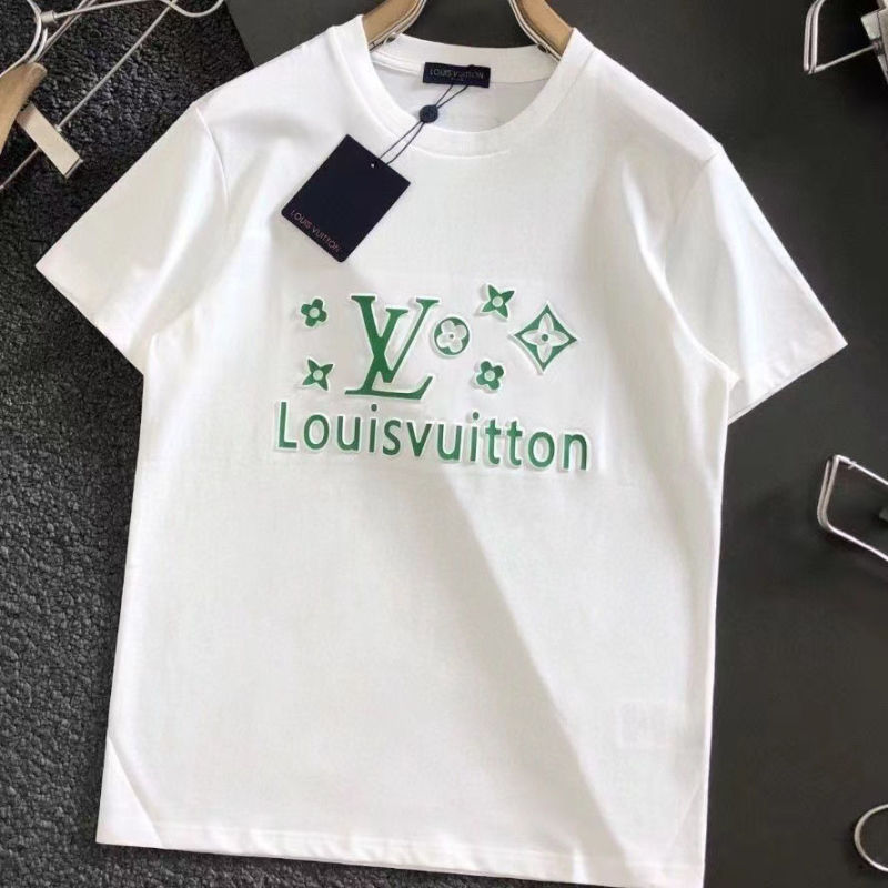 Replica Designer Louis Vuitton Fashion Letter Print Short Sleeve T-Shirt