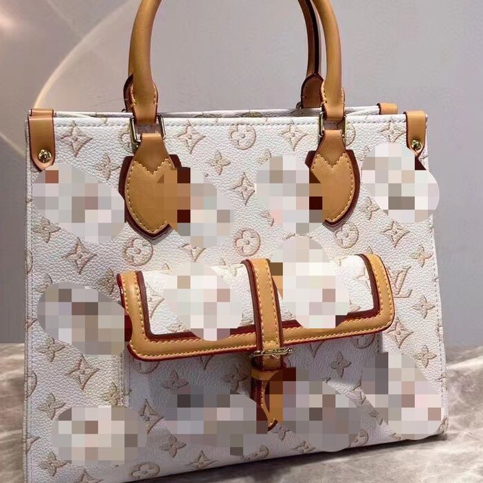 Replica Designer Louis Vuitton Fashion Print Women Shoulder Tote Bag