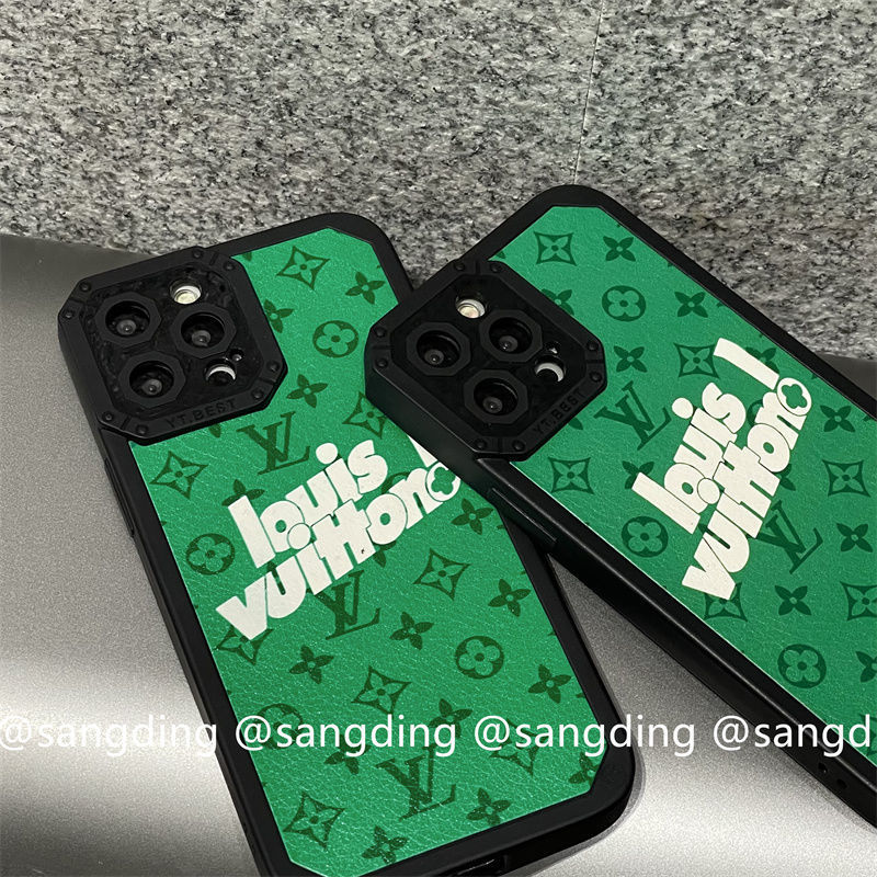 Replica Designer Louis Vuitton Green Monogram Pattern Iphone13pro Max Apple 12 Mobile Phone Case