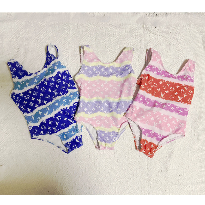Replica Designer Louis Vuitton Kids Multicolor Letters Designer Swimwear