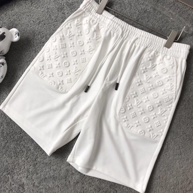 Replica Designer Louis Vuitton Men Casual Letter Embossed Sports Shorts