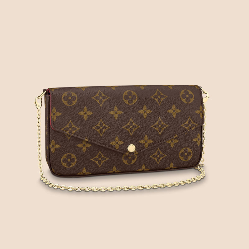 Replica Designer Louis Vuitton Old Flower Printing Messenger Envelope Bag