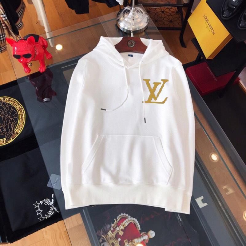 Replica Designer Louis Vuitton Solid Color Letter Printing Couple Hooded Sweater