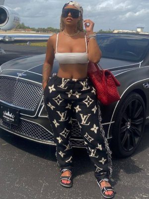 Replica Designer Louis Vuitton Women Casual Letter Print Pants