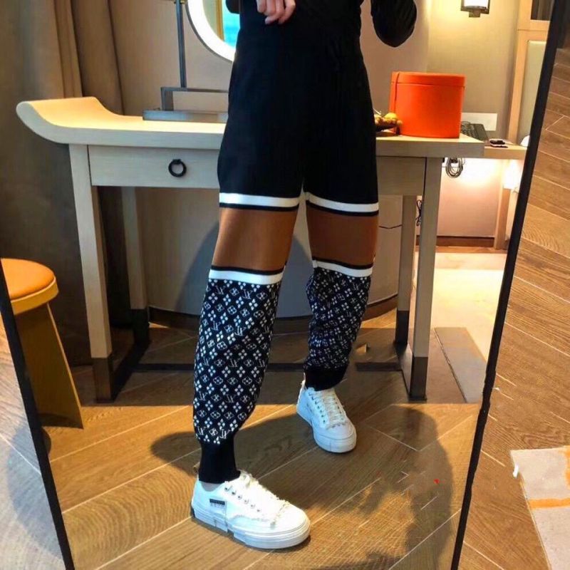 Replica Designer Louis Vuitton Women Fashion All-Match Retro Style Knitted Harem Pants