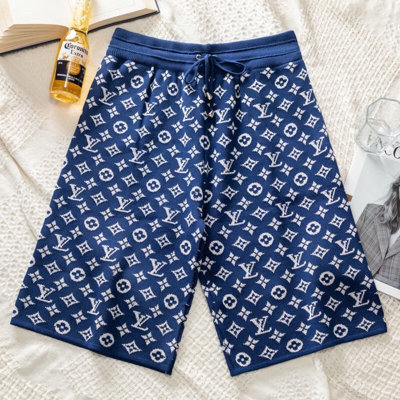 Replica Designer Louis Vuitton Women Fashion Ice Silk Jacquard Knitted Shorts