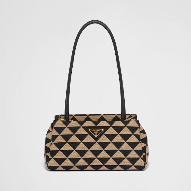 Replica Designer Prada Piccolo ricamato tessuto Prada Symbole Borsa