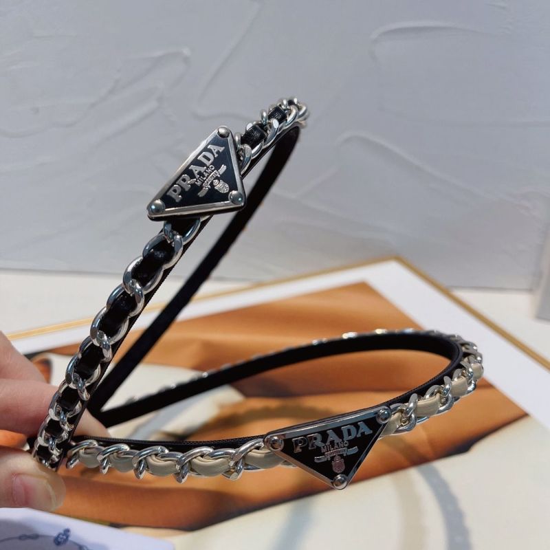 Replica Designer Prada Women Retro Wild Chain Headband