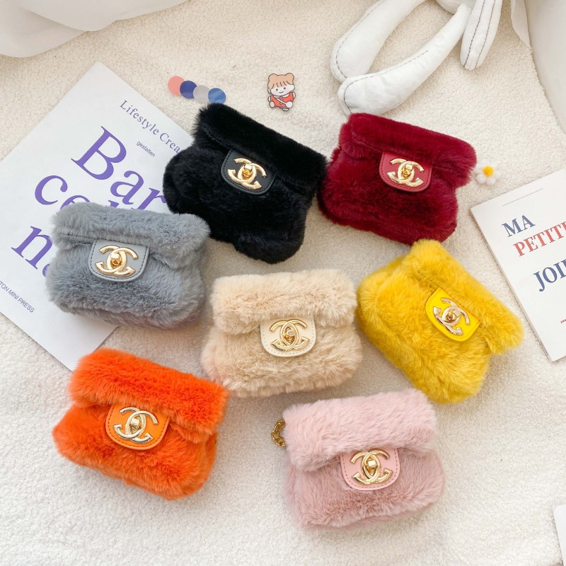 Replica Designer Replica Chanel Design Kids Plush Messenger Bag