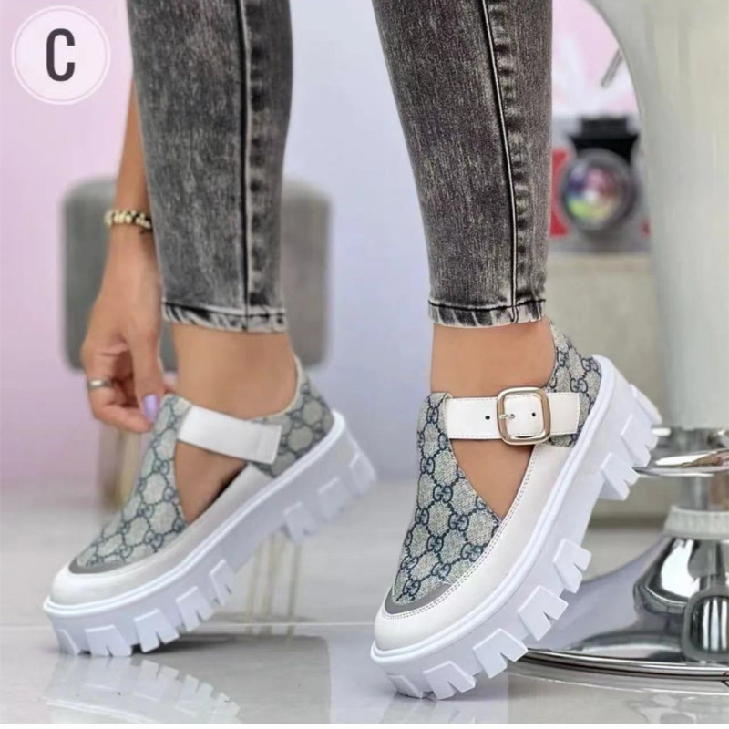 Replica Designer Summer Thick-Soled Women Multicolor Large Size Casual Sandals