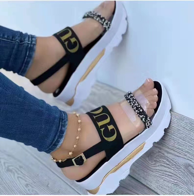 Replica Designer Women Summer Fashion Rhinestone Beach Sandals