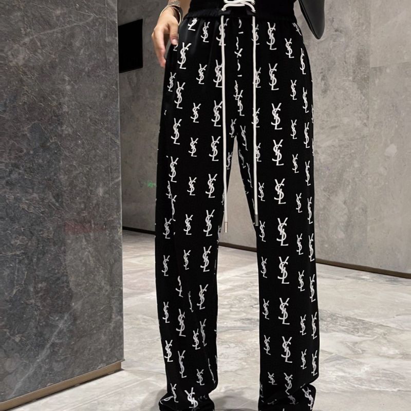 Replica Designer YSL Women Print Decorative Casual All-Match Trousers
