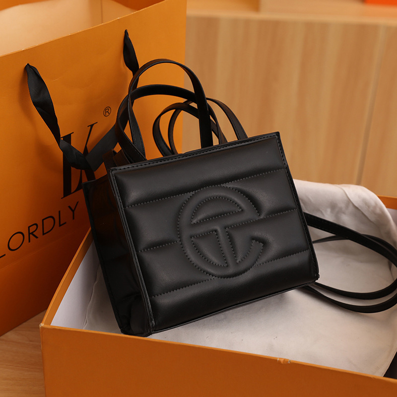Replica Designer er Telfar Women Vintage Embossed Letter Shoulder Bag