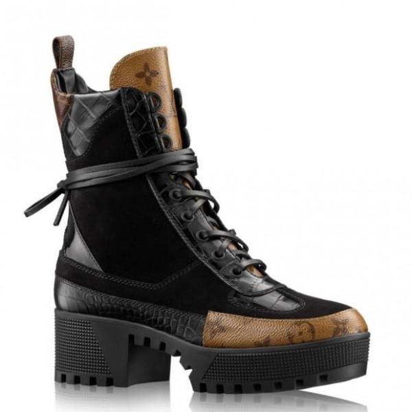 Replica Louis Vuitton Black Laureate Desert Boot For Sale