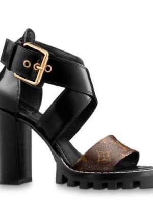 Replica Louis Vuitton Black Star Trail Sandals For Sale