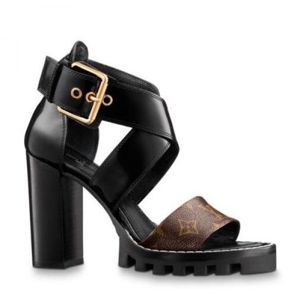 Replica Louis Vuitton Black Star Trail Sandals For Sale